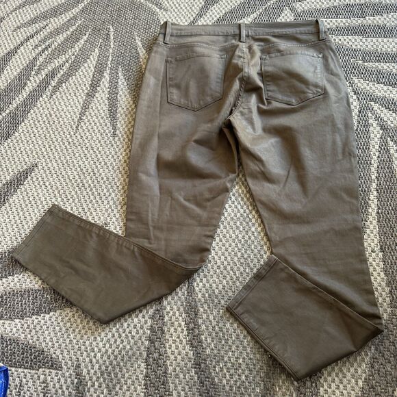 FRAME Le Skinny Jeans Womens 31 brown Coated Cotton High Rise Resin Grip - Picture 6 of 11